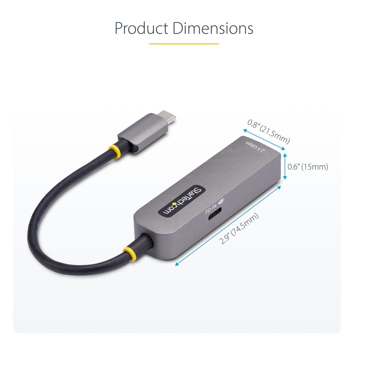 STARTECH.COM USB 3.0 Type-c To 2.5 Gigabit Ethernet Adapter