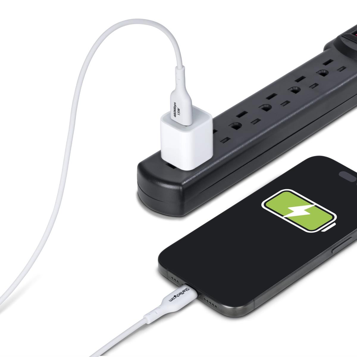 STARTECH.COM USB-a To USB-c Cable Charger Cord USB 2.0 Data Transfer 1m White