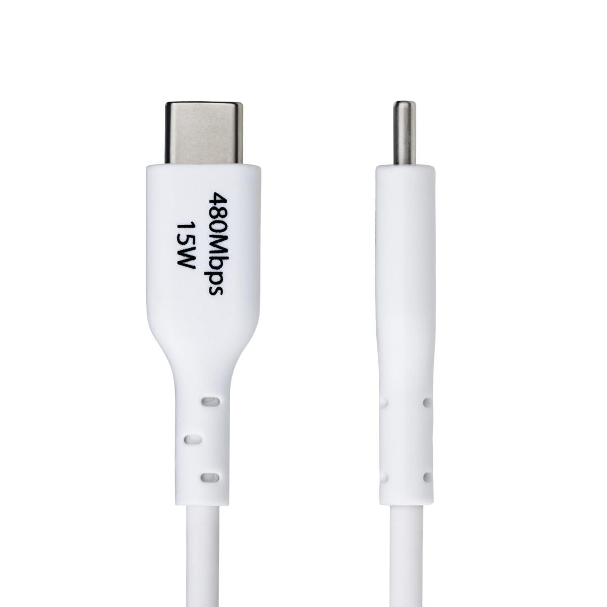 STARTECH.COM USB-a To USB-c Cable Charger Cord USB 2.0 Data Transfer 1m White