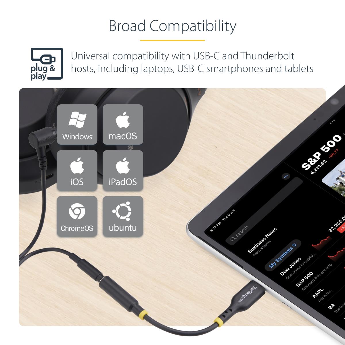 STARTECH.COM USB-c Audio Adapter To 3.5mm Trrs Jack
