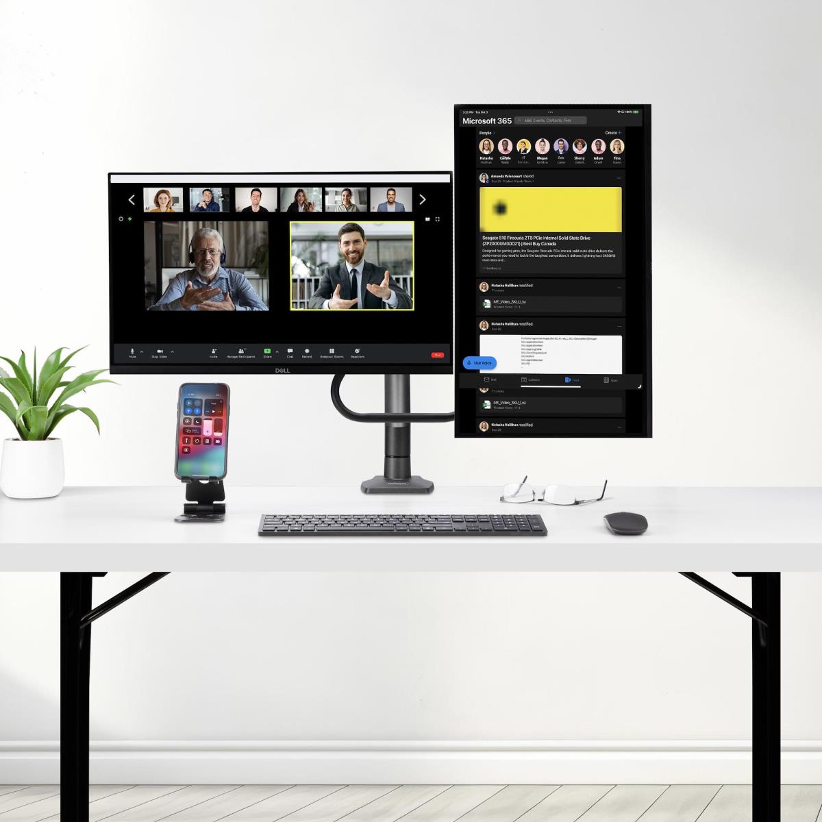 STARTECH.COM Desk Mount Dual Monitor Arm W/crossbar