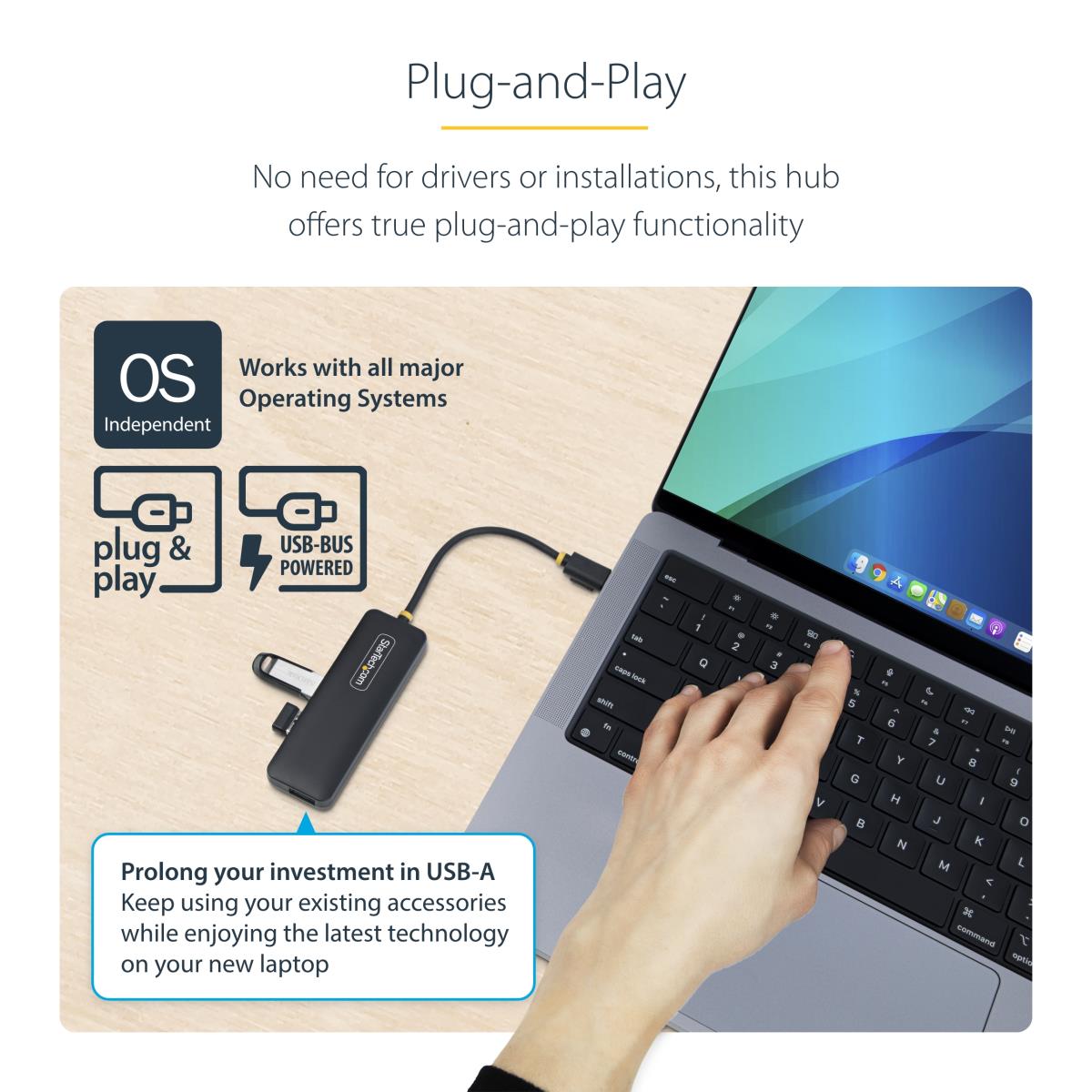STARTECH.COM USB-c Hub 4-port USB Bus Powered