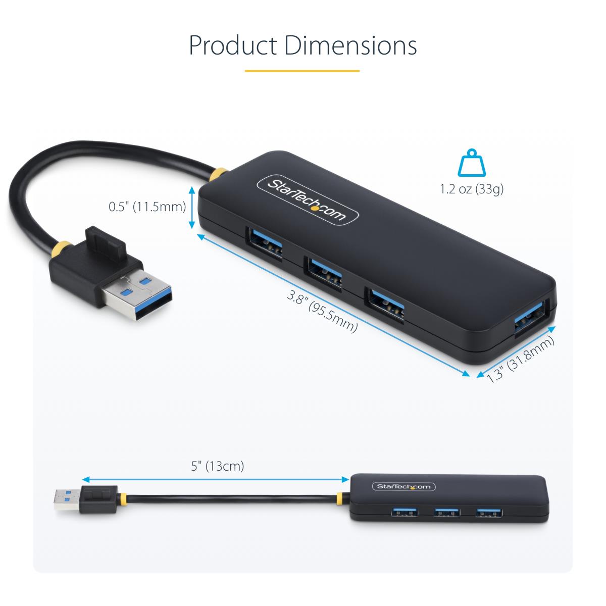 STARTECH.COM USB-a Hub 4-port 5gbps USB Bus Powered