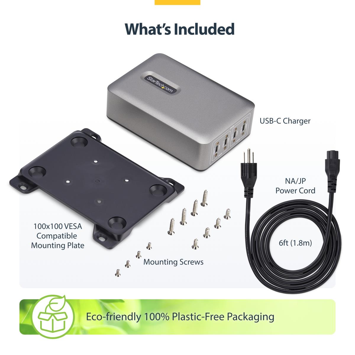 STARTECH.COM USB-c Charger 4-port 240w Total Single Port 140w Epr