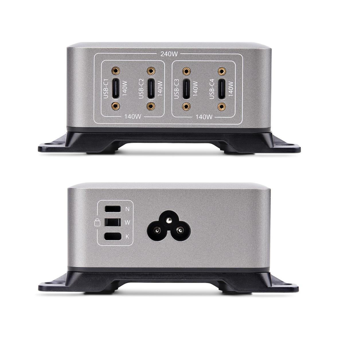 STARTECH.COM USB-c Charger 4-port 240w Total Single Port 140w Epr
