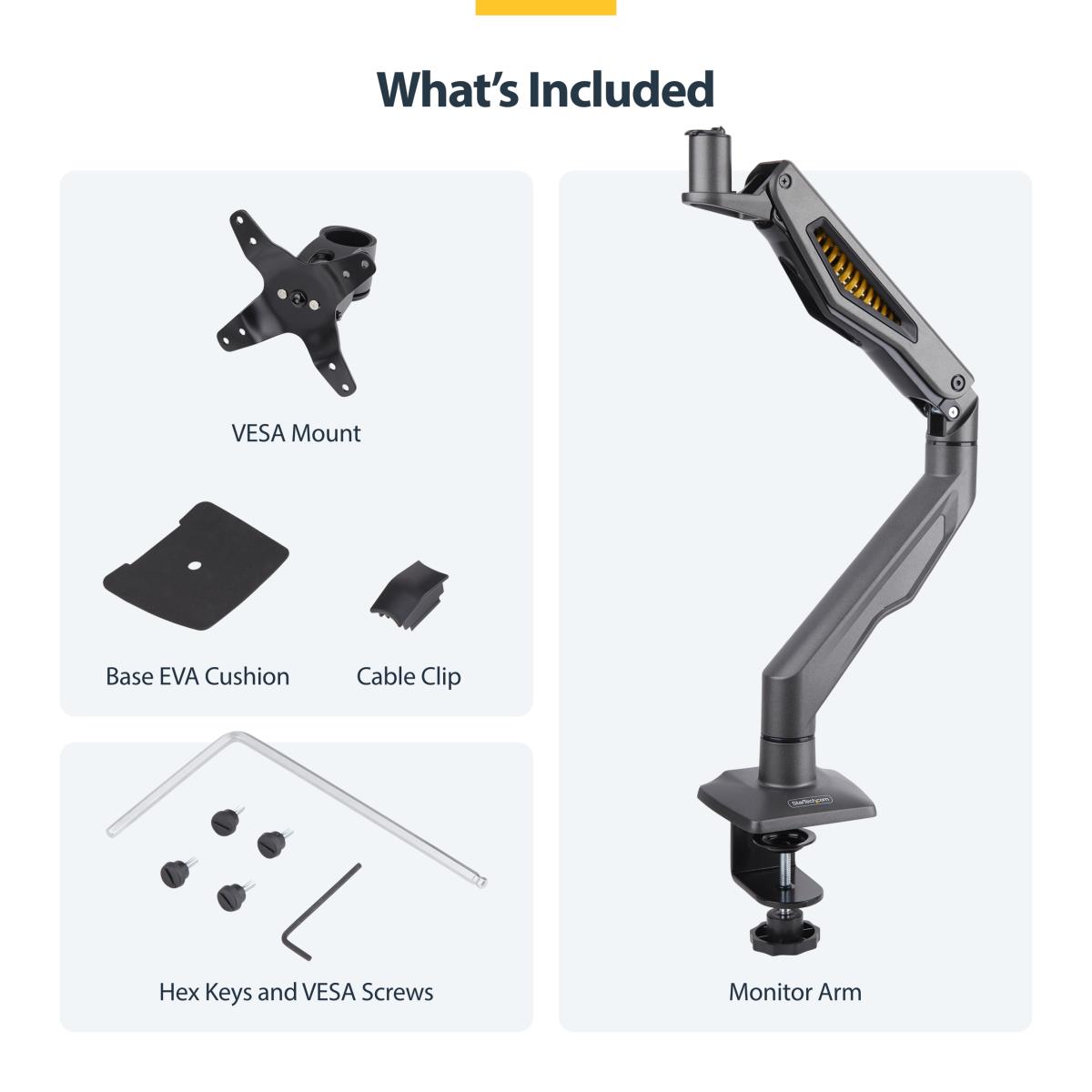 STARTECH.COM Desk Mount Monitor Arm Max 32in - C-clamp Mechanical Spring Taa