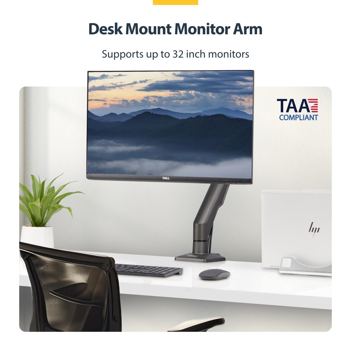 STARTECH.COM Desk Mount Monitor Arm Max 32in - C-clamp Mechanical Spring Taa