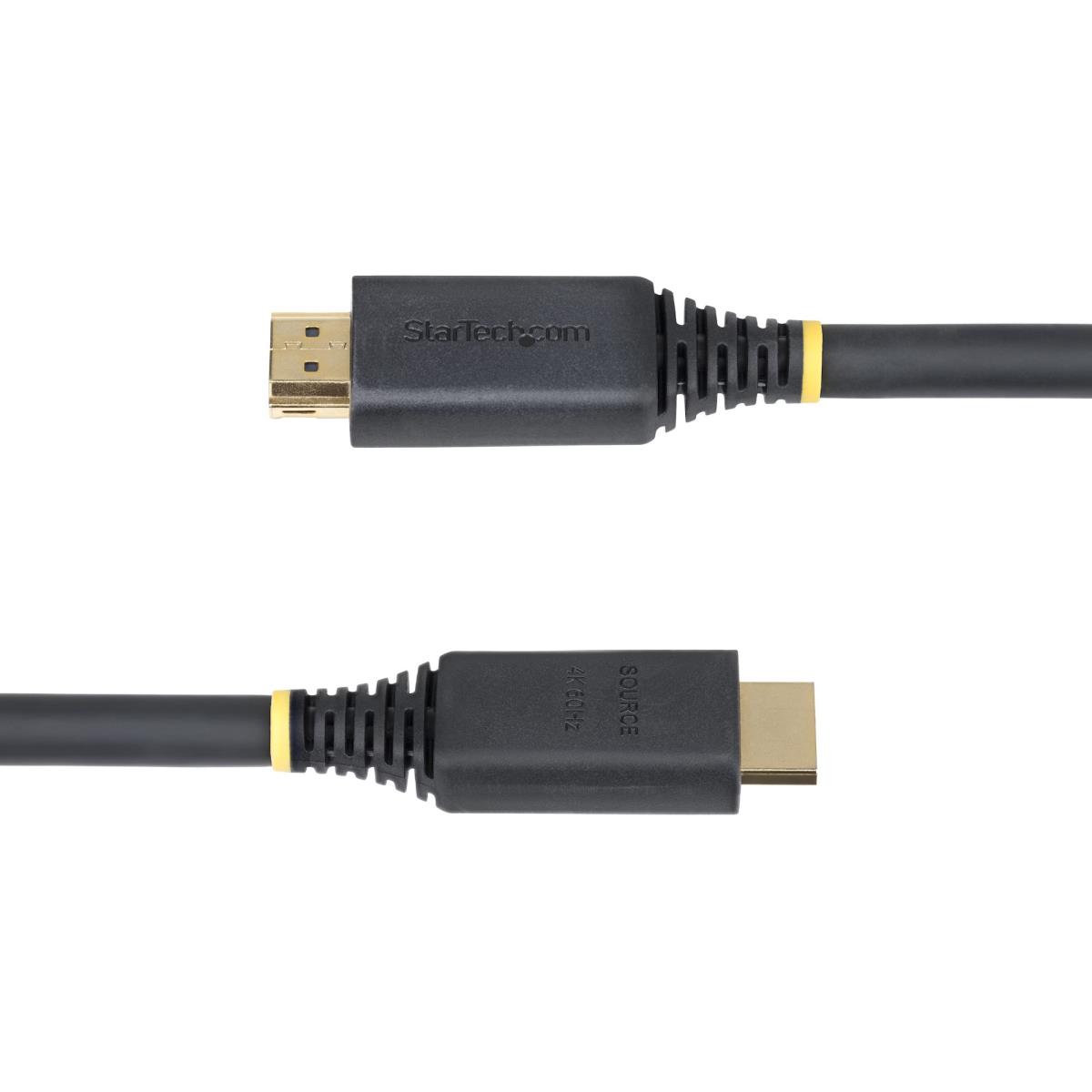 STARTECH.COM Active High Speed Hdmi Cable, 4k 60hz/1440p 144hz, Hdr10/hdcp 2.2/arc, 18gbps 15m