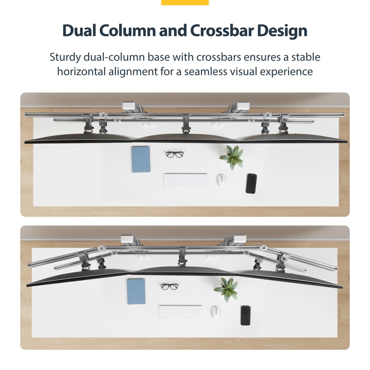 STARTECH.COM Six-monitor Desk Mount Crossbar - Max 32in Screens/17.6lb Each/v