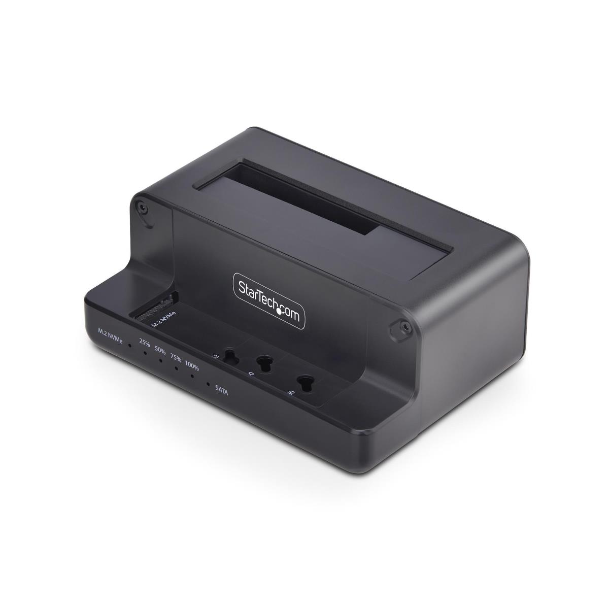 STARTECH.COM SATA Drive Duplicator - M.2 Nvme To 2.5/3.5in Dual Bay Standalone SSD Cloner/drive Dock, Bidirectional Nvme To SATA / SATA To Nvme