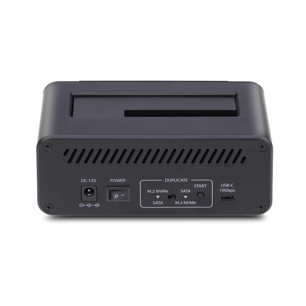 STARTECH.COM SATA Drive Duplicator - M.2 Nvme To 2.5/3.5in Dual Bay Standalone SSD Cloner/drive Dock, Bidirectional Nvme To SATA / SATA To Nvme