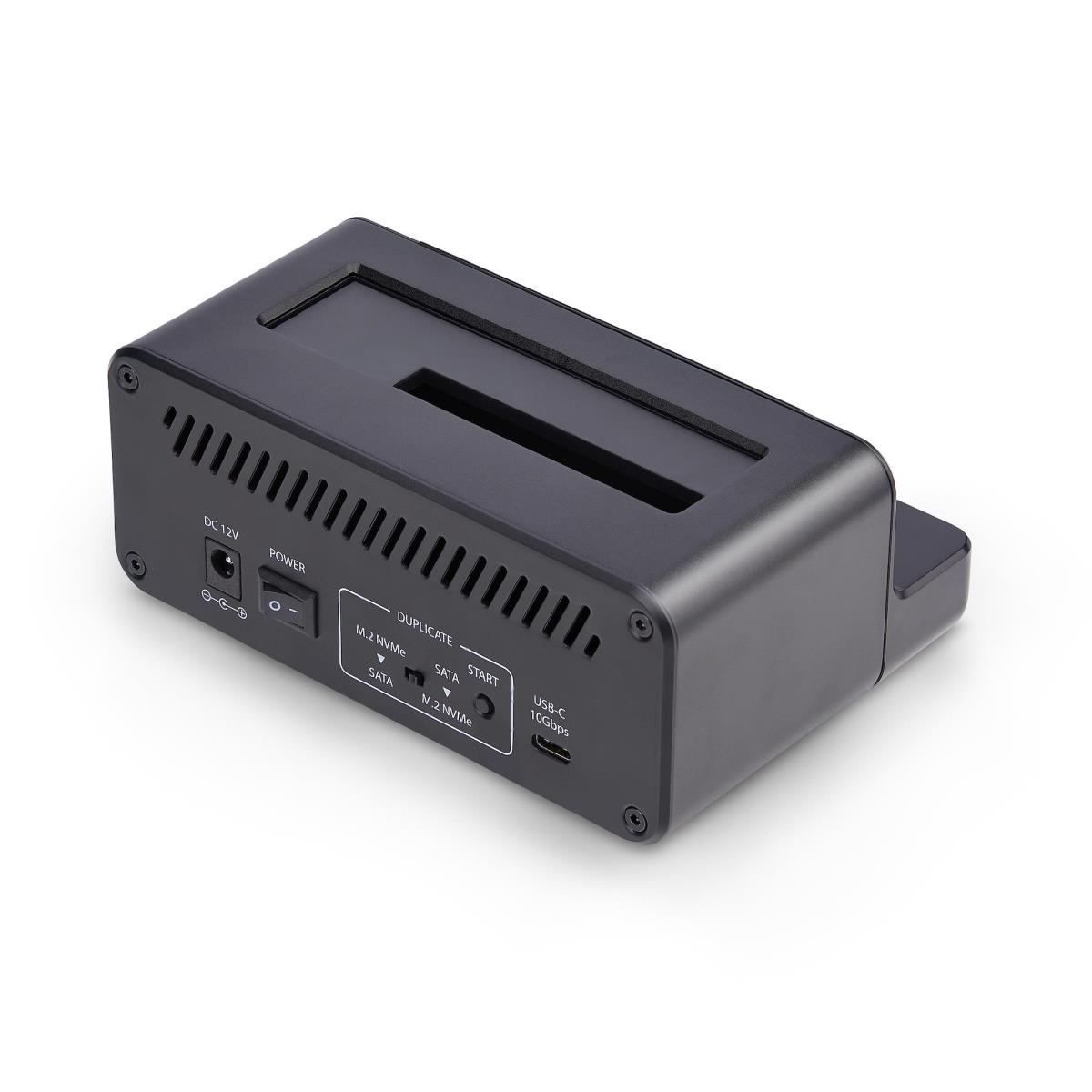 STARTECH.COM SATA Drive Duplicator - M.2 Nvme To 2.5/3.5in Dual Bay Standalone SSD Cloner/drive Dock, Bidirectional Nvme To SATA / SATA To Nvme