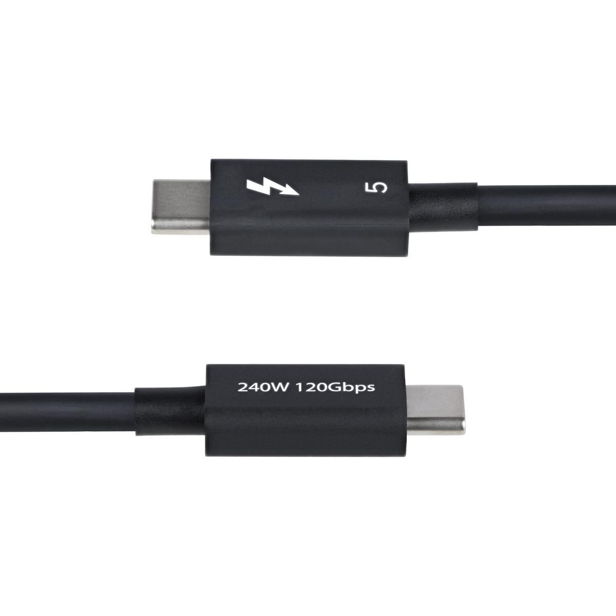 STARTECH.COM Thunderbolt 5 Cable, 80gbps/up To 120gbps, 240w Pd, 8k 60hz, Certified Thunderbolt Cable 80cm
