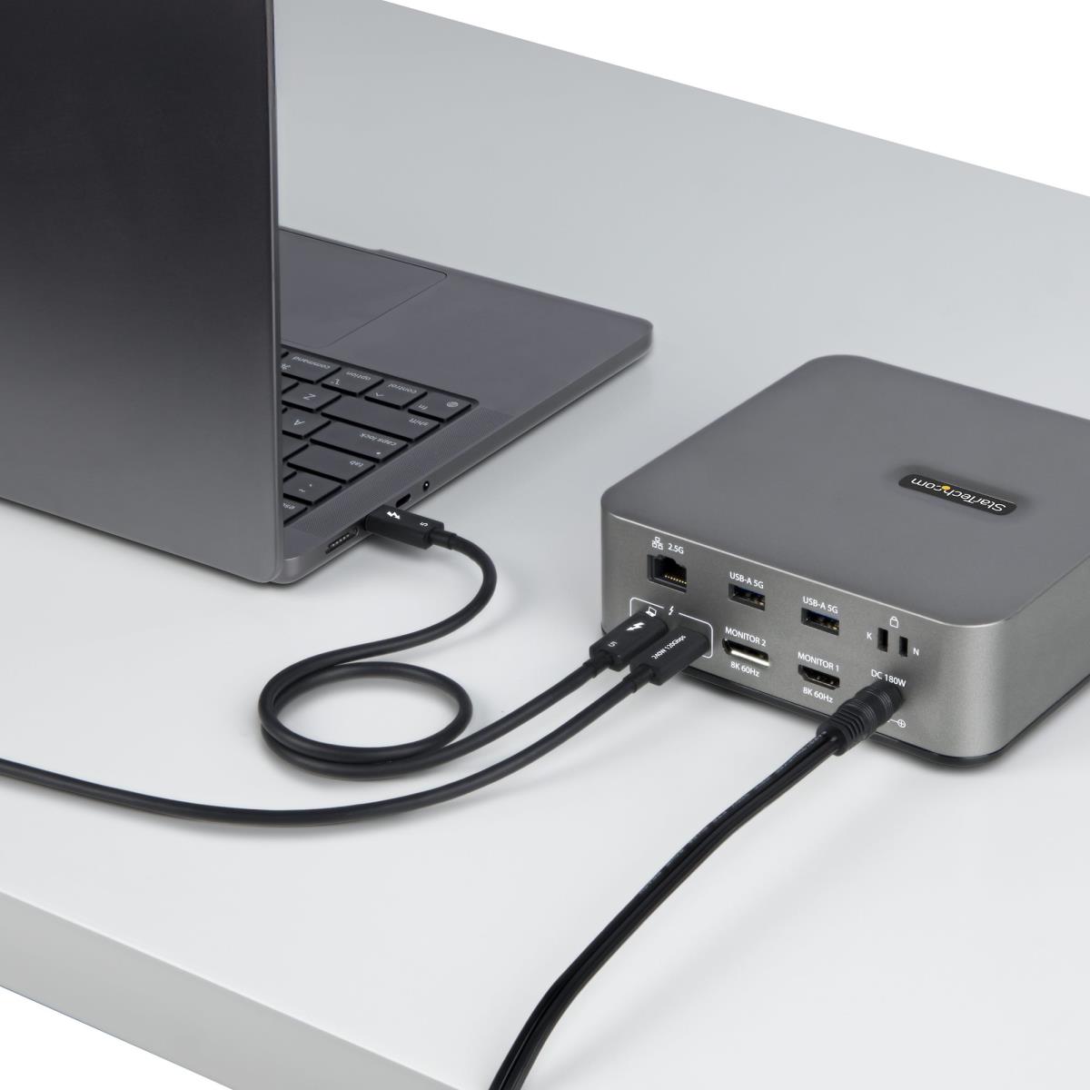 STARTECH.COM Thunderbolt 5 Cable, 80gbps/up To 120gbps, 240w Pd, 8k 60hz, Certified Thunderbolt Cable 80cm