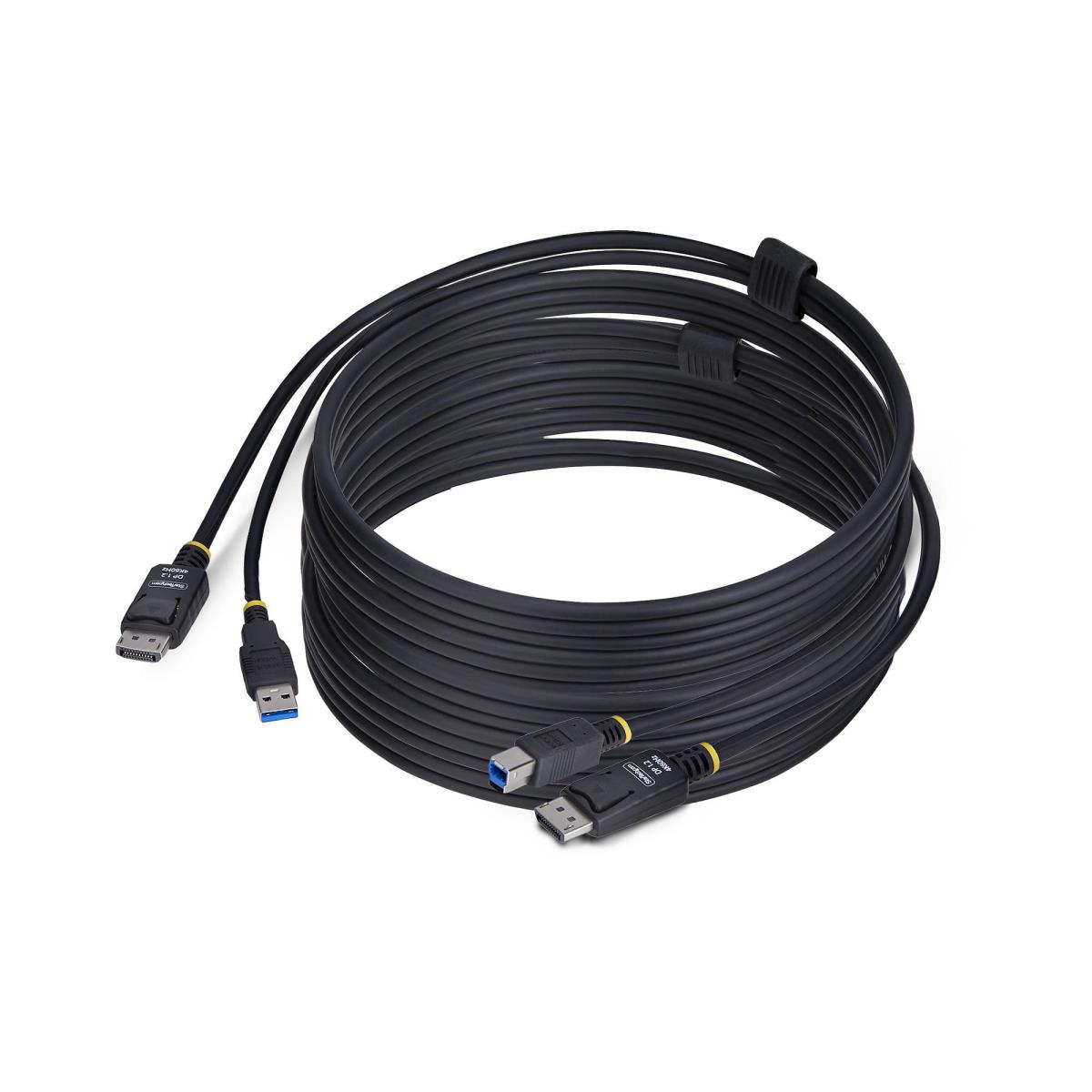 STARTECH.COM DisplayPort And USB 5gbps KVM Cable 4k 60hz, Universally Compatible Dp 1.2/USB 3.0 3m