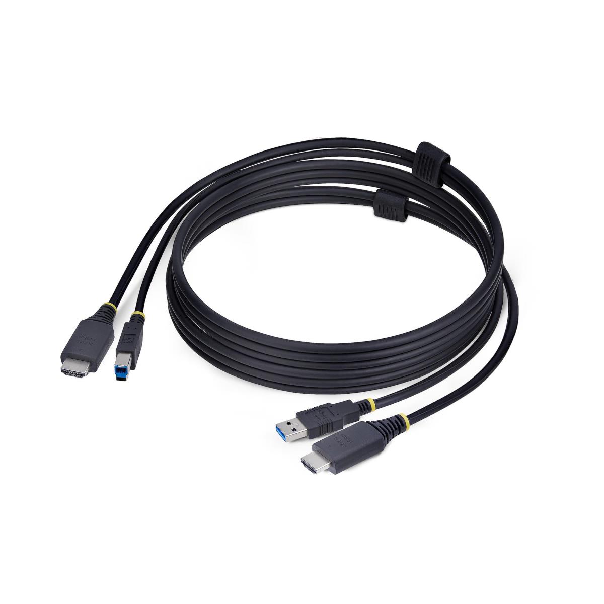 STARTECH.COM Hdmi And USB 5gbps KVM Cable, 4k 60hz, Hdmi 2.0 And USB Combo Cable For KVM Switches 1.8m