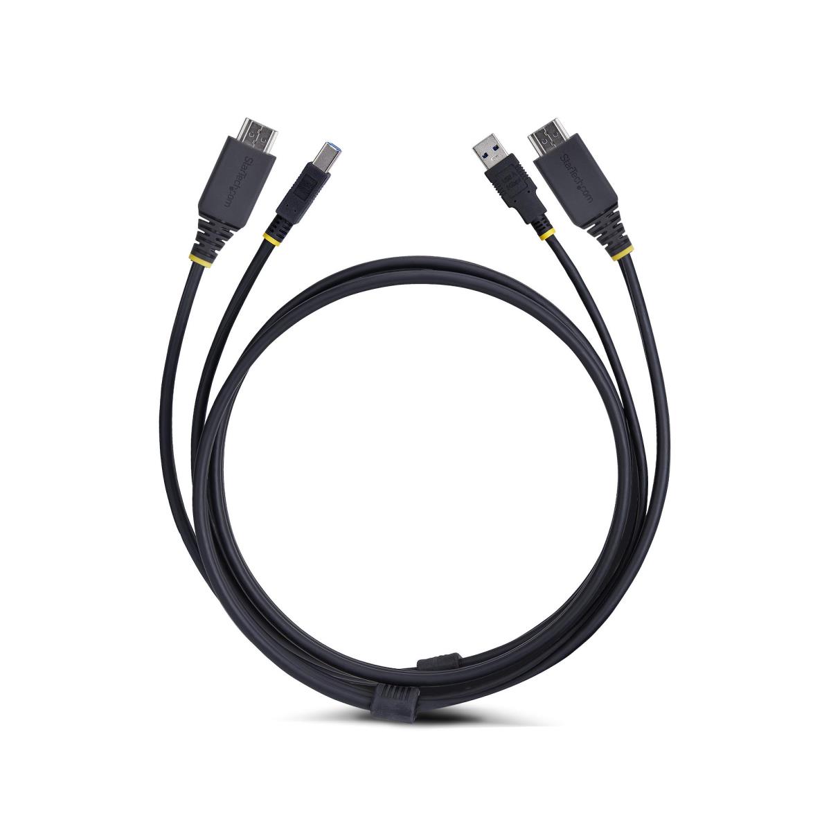 STARTECH.COM Hdmi And USB 5gbps KVM Cable, 4k 60hz, Hdmi 2.0 And USB Combo Cable For KVM Switches 1.8m