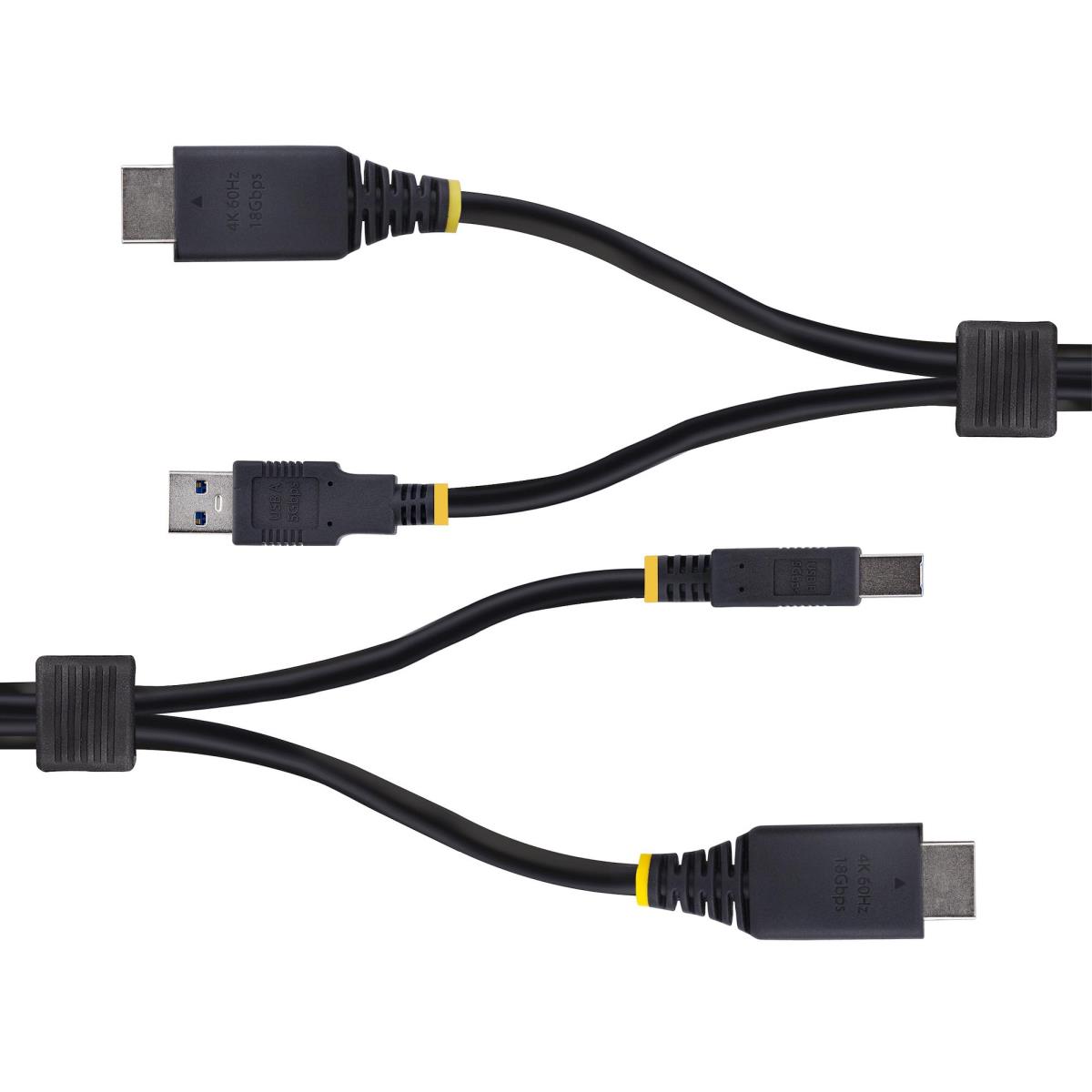 STARTECH.COM Hdmi And USB 5gbps KVM Cable, 4k 60hz, Hdmi 2.0 And USB Combo Cable For KVM Switches 3m