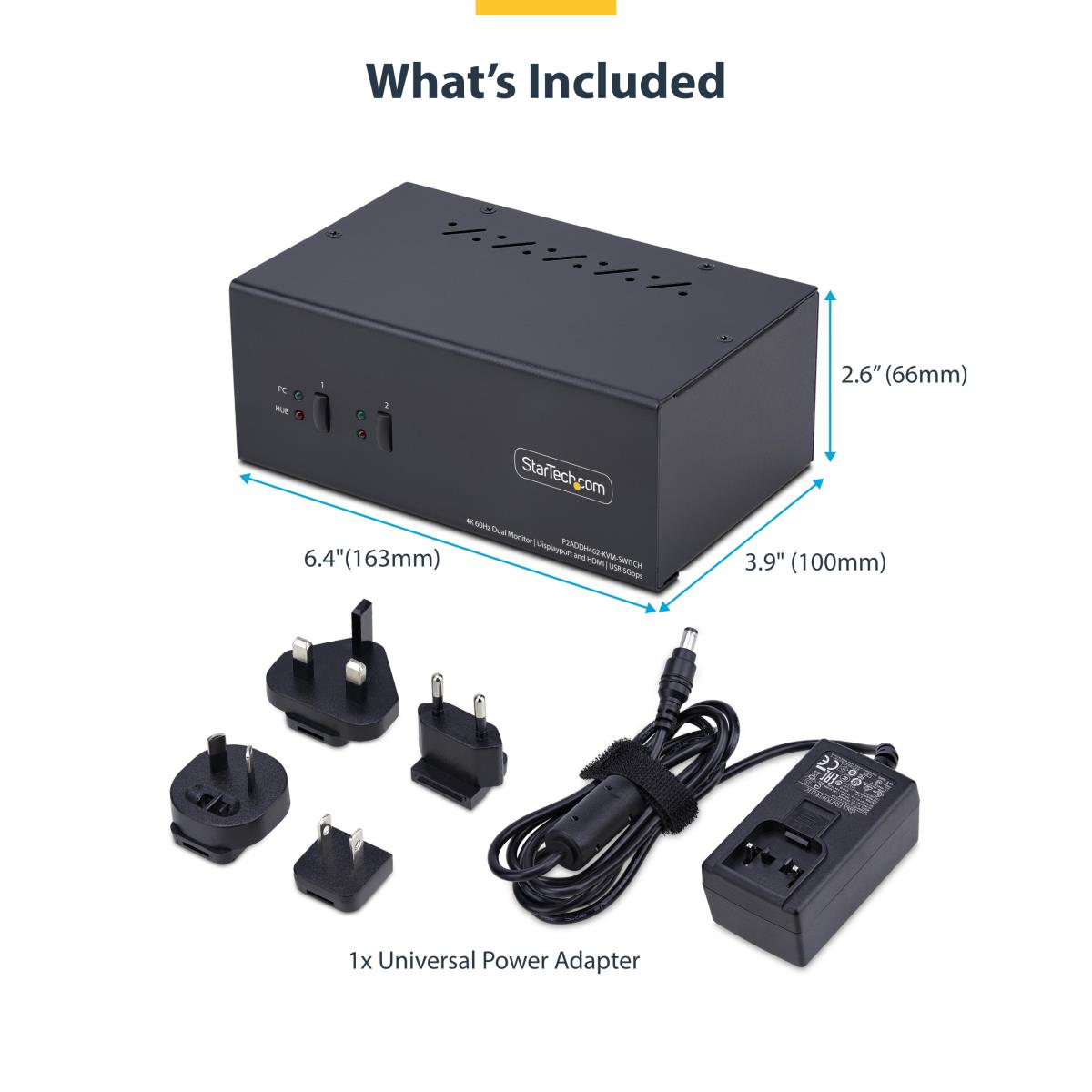 STARTECH.COM Dual-monitor DisplayPort 2-port And Hdmi KVM Switch
