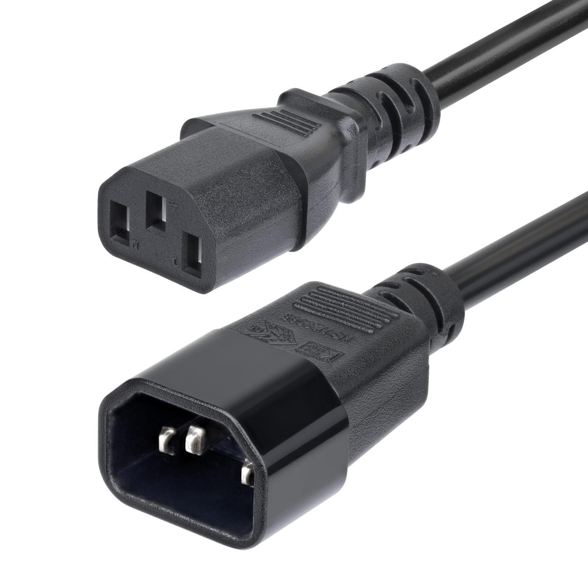 STARTECH.COM Power Extension Cord, C14 To C13 15a 250v, 14awg 4.5m