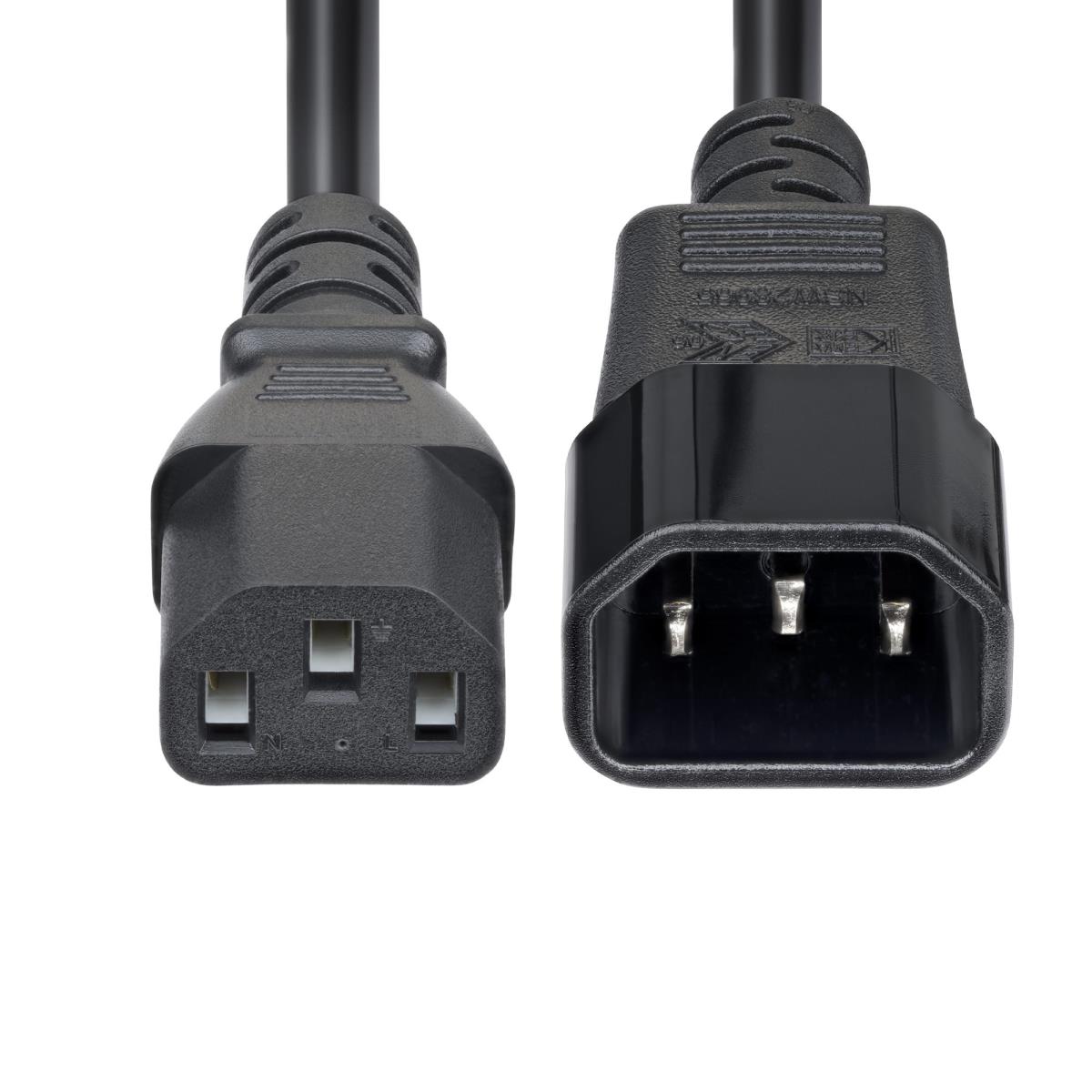 STARTECH.COM Power Extension Cord, C14 To C13 15a 250v, 14awg 4.5m