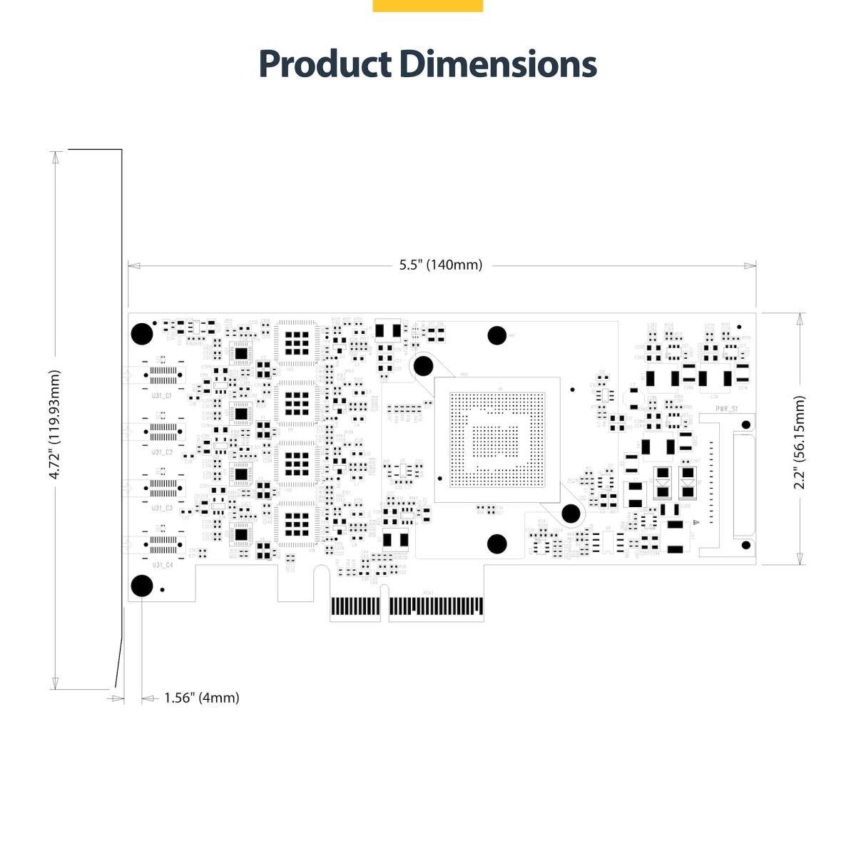 STARTECH.COM USB Controllers Pci-e Expansion Card - 4-port USB Type-c Pcie Card, USB 3.2 10gbps USB-c - 4x Independent