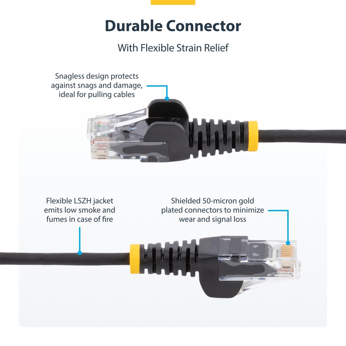 STARTECH.COM Patch Cable - CAT6 - Utp - Snagless - Slim - 3m - White