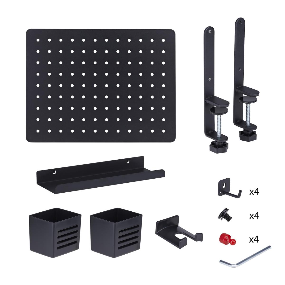 STARTECH.COM Clamp-on Pegboard Organizer - With Accessories Steel Black