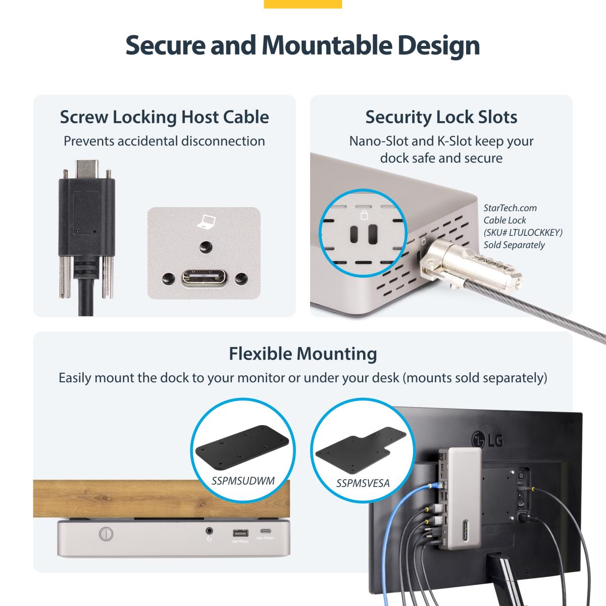 STARTECH.COM Triple-monitor USB4 Dock - USB-c Dock 4k 60hz 100w Pd