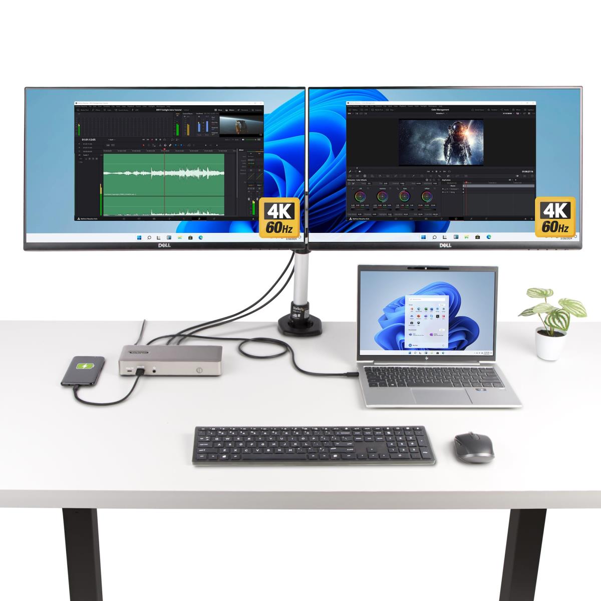 STARTECH.COM Triple-monitor USB4 Dock - USB-c Dock 4k 60hz 100w Pd
