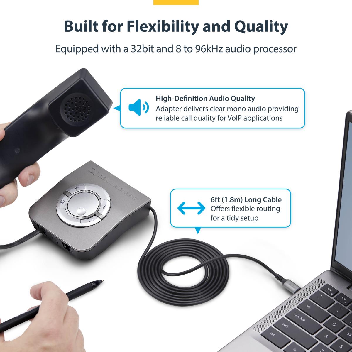 STARTECH.COM USB-c To Rj9 Adapter For Office Phone Handset Or Wired/wireless Headset