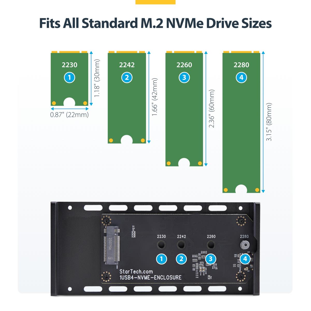 STARTECH.COM Nvme Enclosure SSD Enclosure USB4 M.2