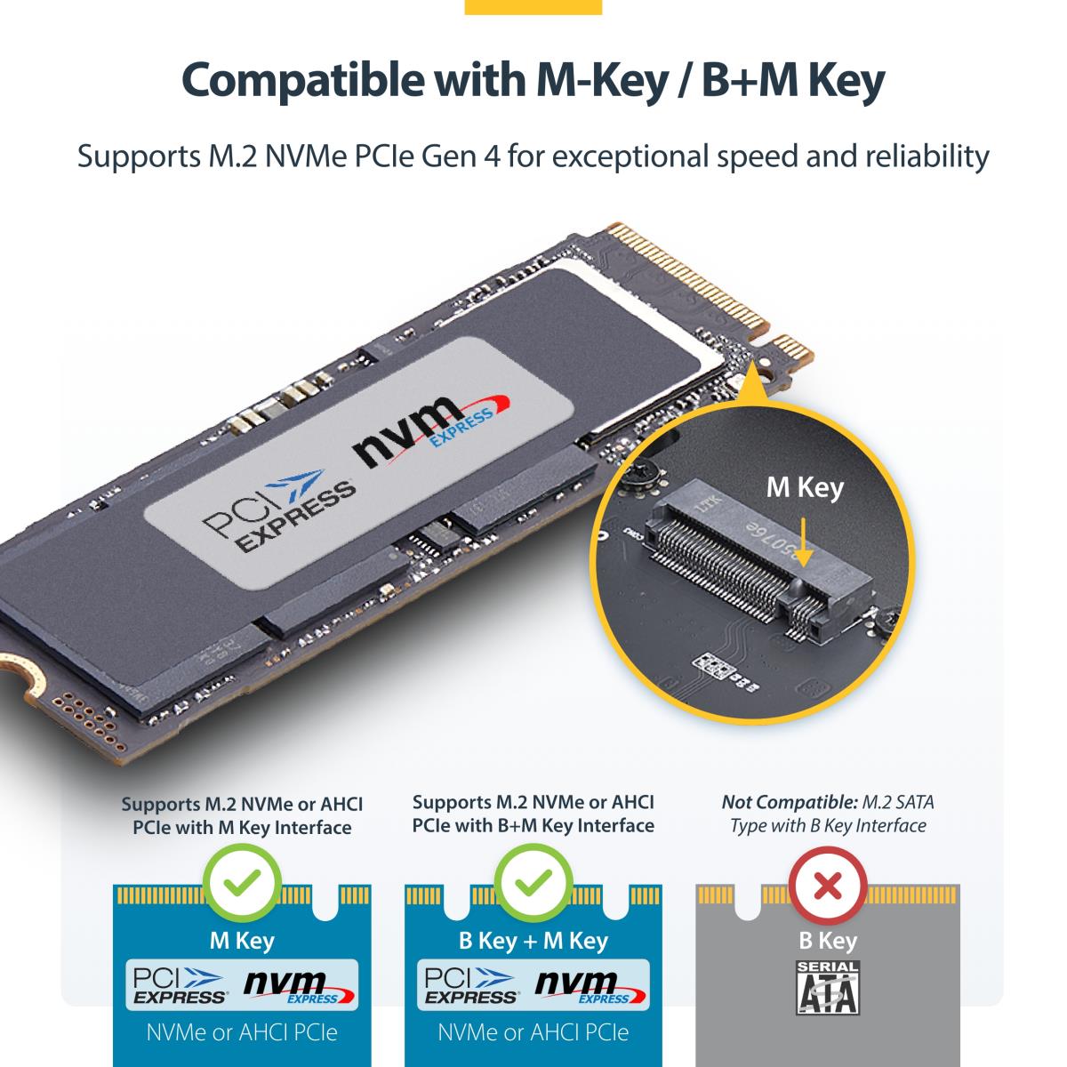 STARTECH.COM Nvme Enclosure SSD Enclosure USB4 M.2