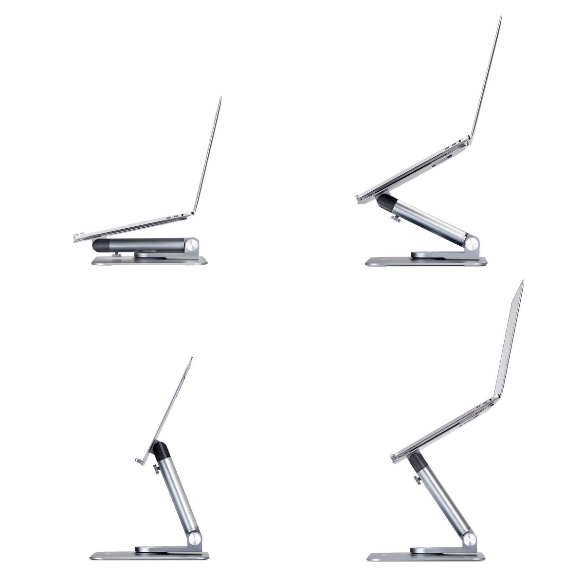 STARTECH.COM Telescopic Laptop Stand - 360 Swivel Base Rotating Computer Riser For Desk