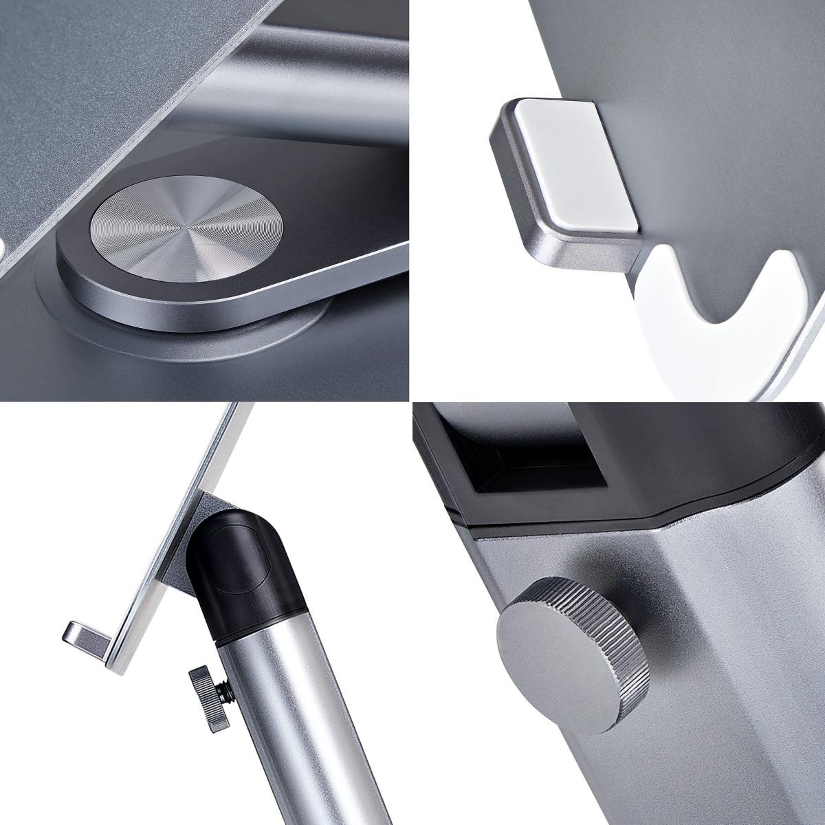 STARTECH.COM Telescopic Laptop Stand - 360 Swivel Base Rotating Computer Riser For Desk