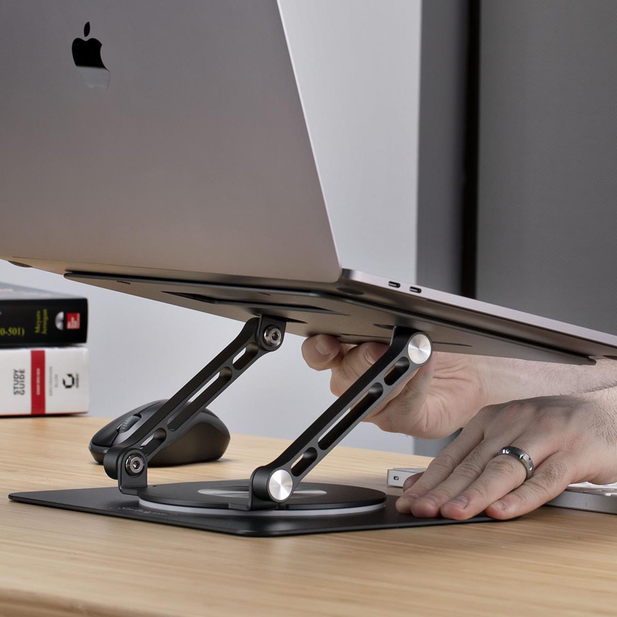 STARTECH.COM Rotating Laptop Stand - 360 Swivel Ergonomic Desk Riser For Computer