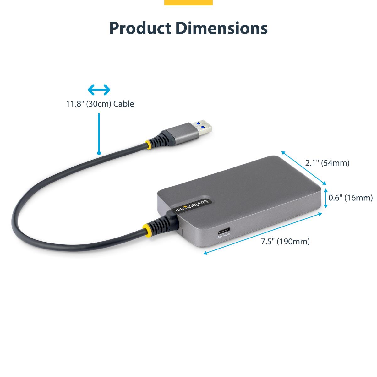 STARTECH.COM Hub - 4-port USB-a 5gbps, Bus Powered
