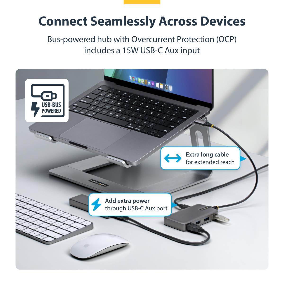 STARTECH.COM Hub - 4-port USB-c 5gbps Bus Powered