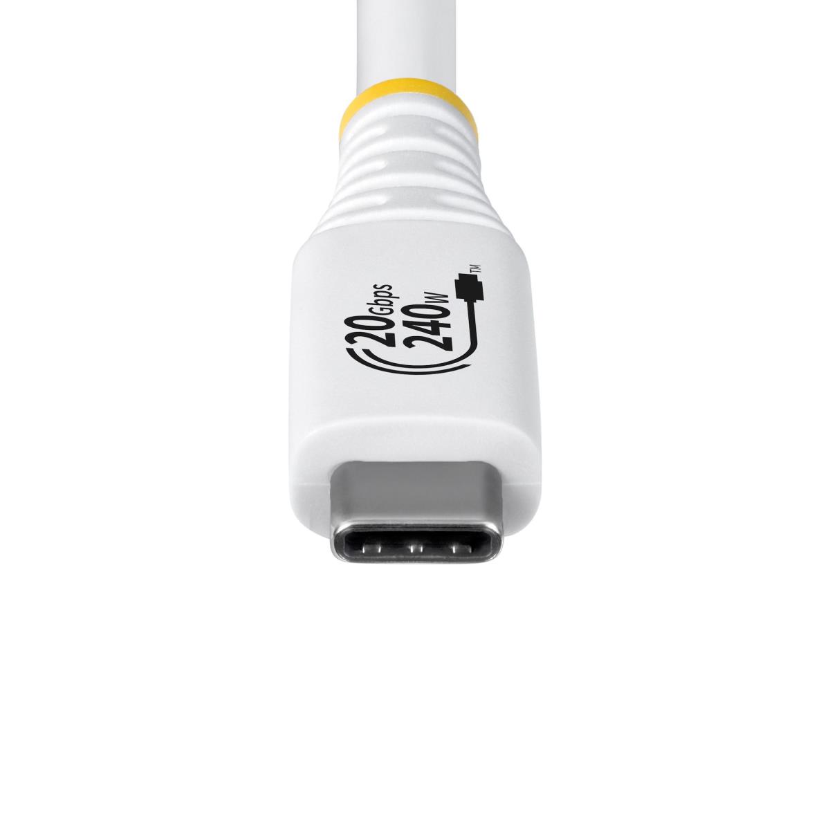 STARTECH.COM USB4 Cable White USB-if Certified 4k120/dp1.4/240w/20gbp 2m