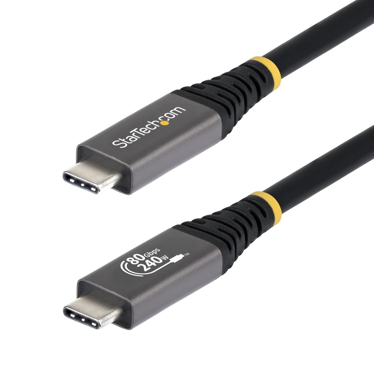 STARTECH.COM USB4 Cable USB-if Certified 8k120/dp2.1/240w/80gbp 50cm Black