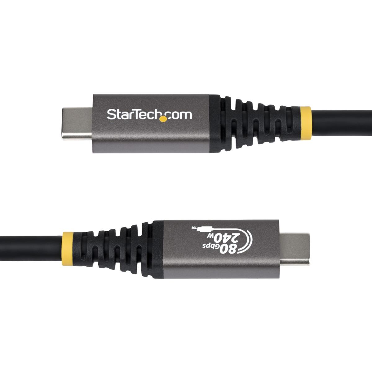 STARTECH.COM USB4 Cable USB-if Certified 8k120/dp2.1/240w/80gbp 50cm Black