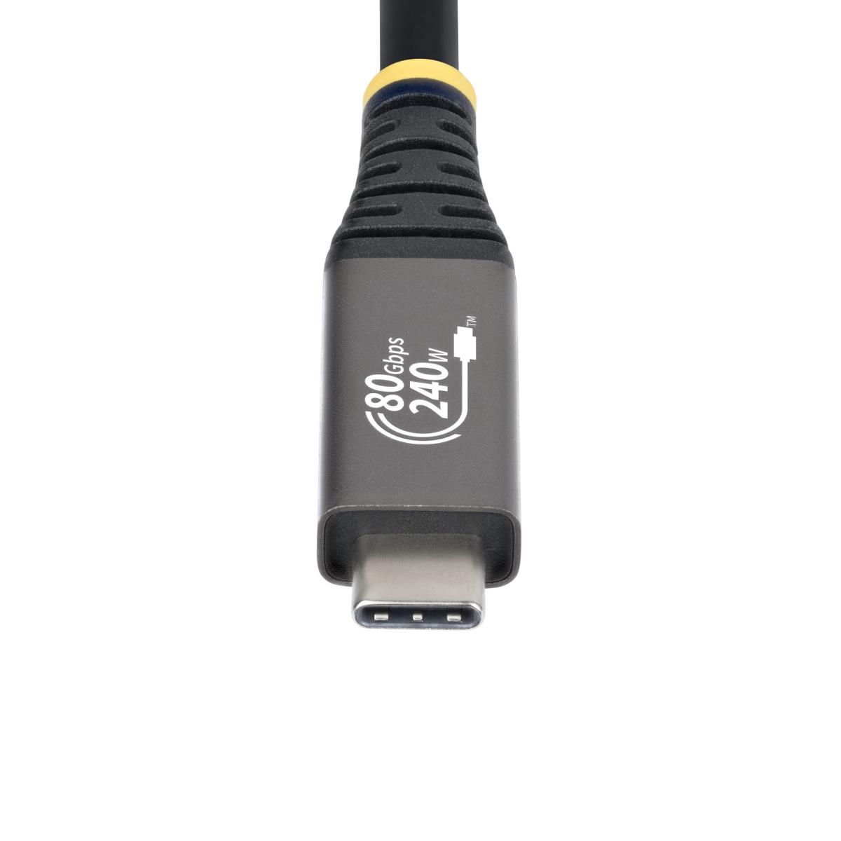 STARTECH.COM USB4 Cable USB-if Certified 8k120/dp2.1/240w/80gbp 50cm Black
