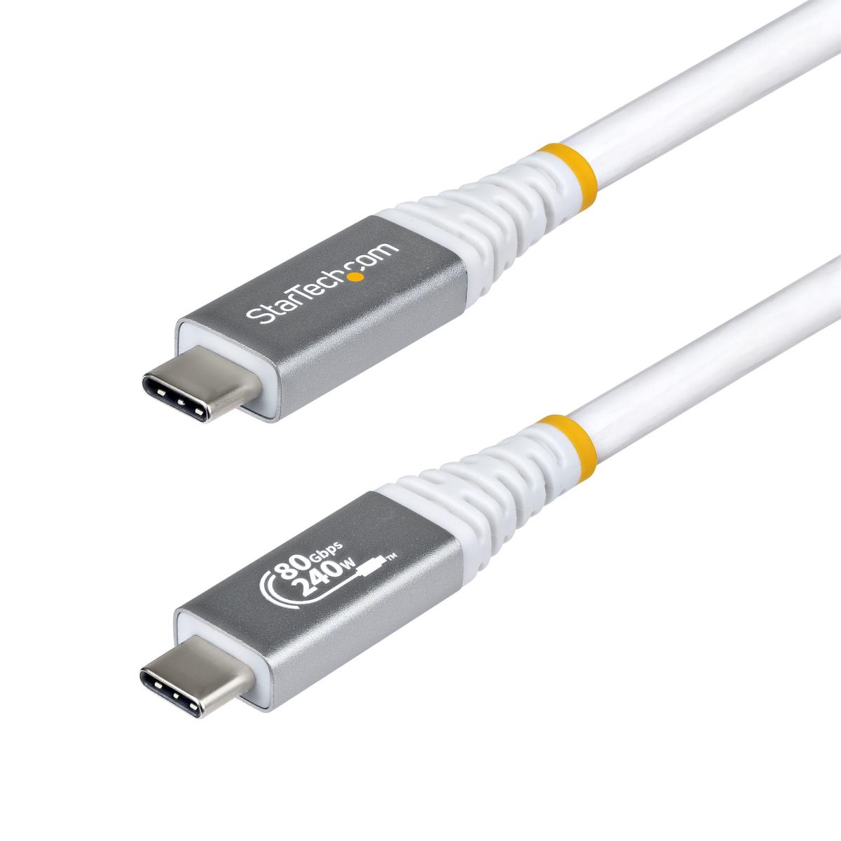 STARTECH.COM USB4 Cable USB-if Certified 8k120/dp2.1/240w/80gbp 50cm White