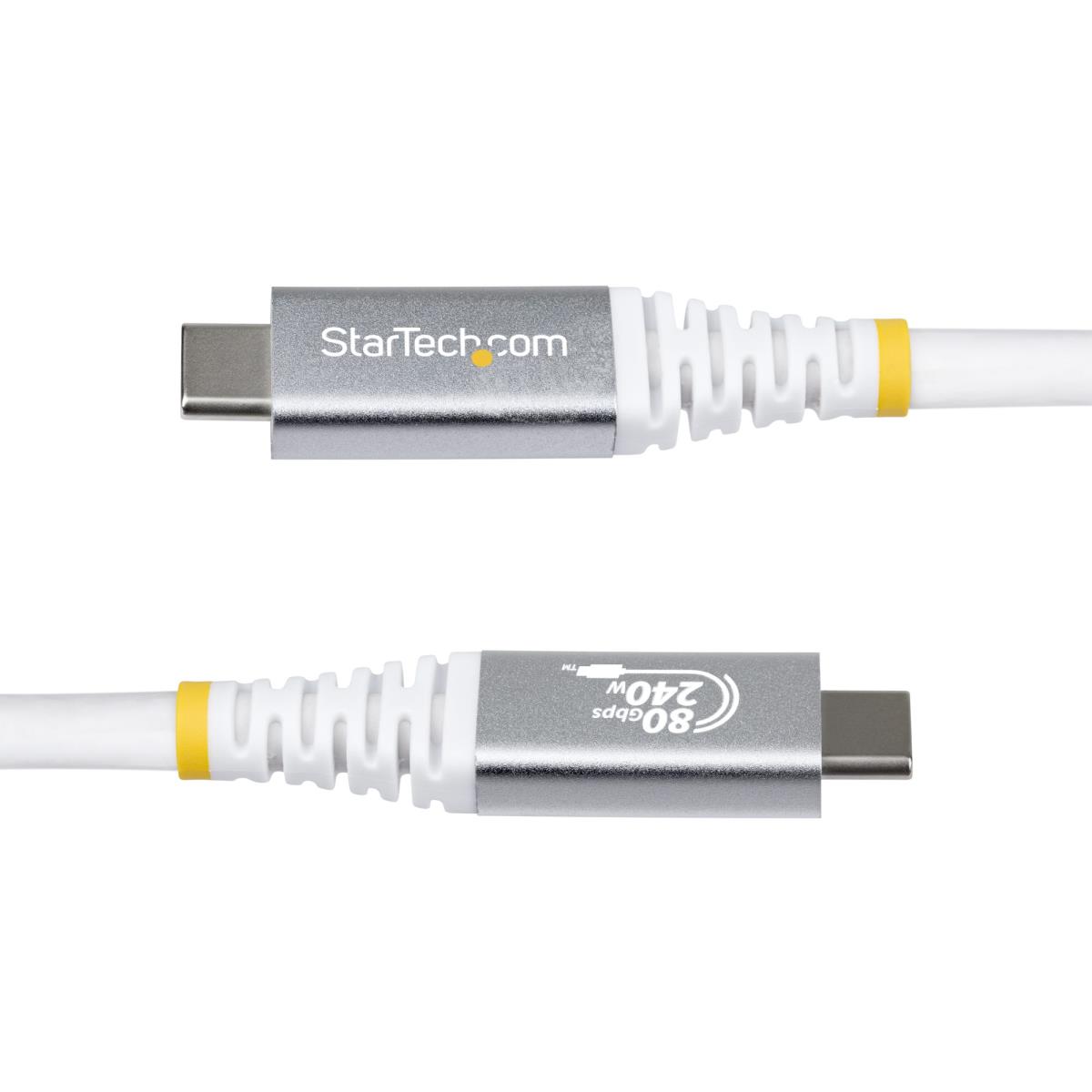 STARTECH.COM USB4 Cable USB-if Certified 8k120/dp2.1/240w/80gbp 50cm White