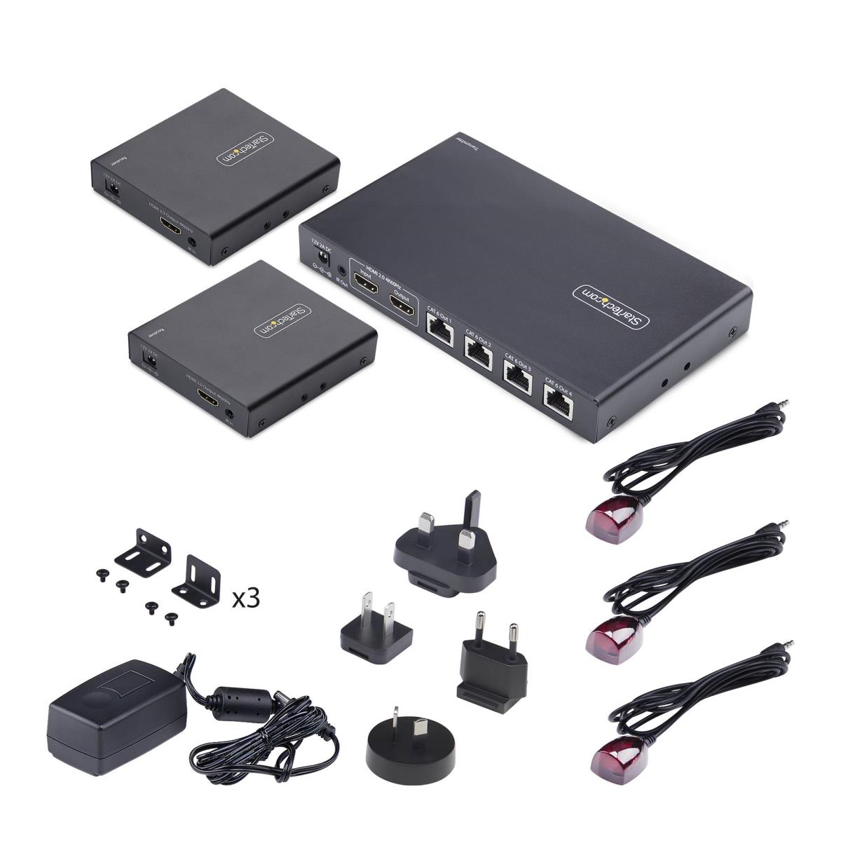 STARTECH.COM Hdmi Extender/splitter - 1x4 Hdmi Over Ethernet Kit 4-port