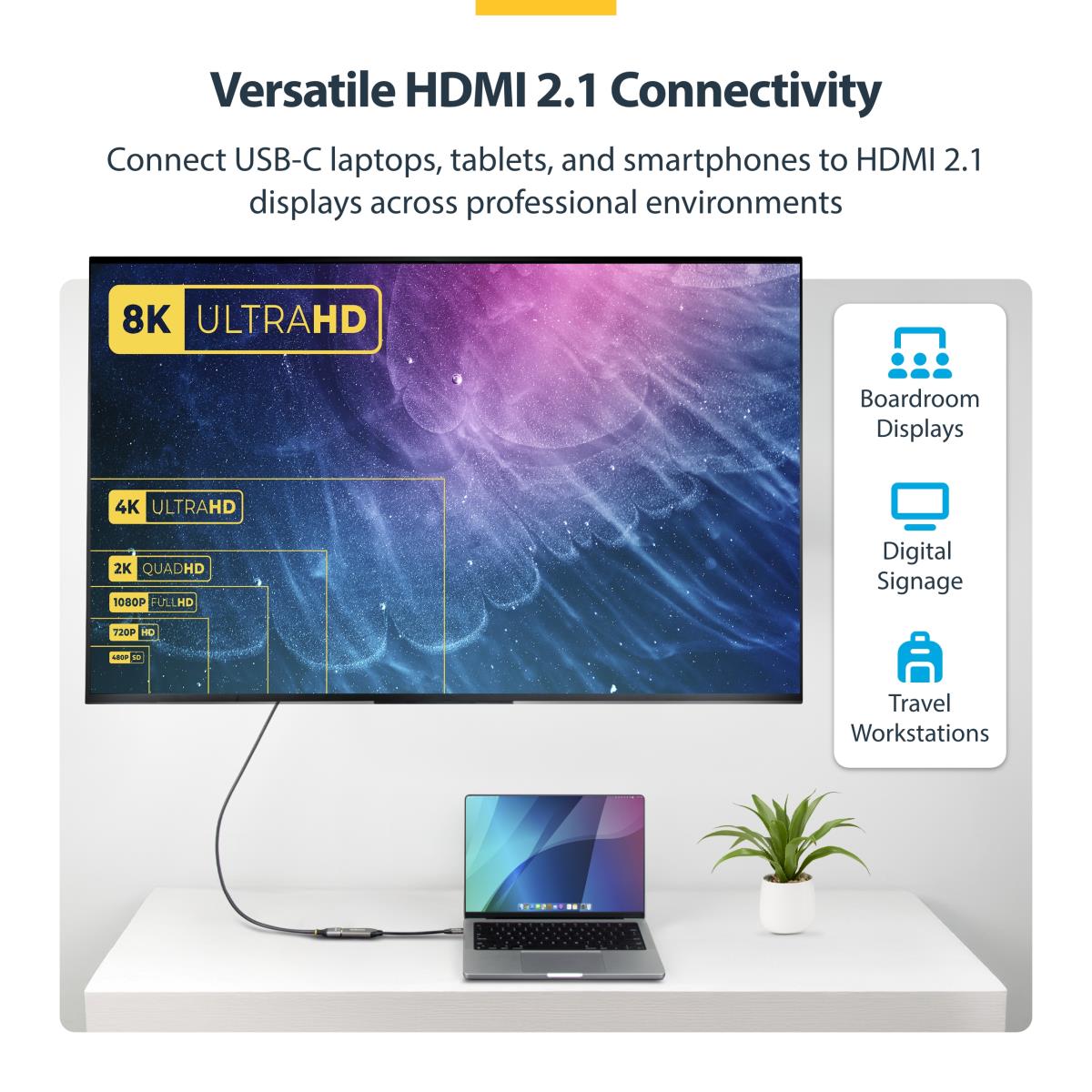 STARTECH.COM USB-c To Hdmi Adapter 8k 60hz Thunderbolt / USB4 Compatible