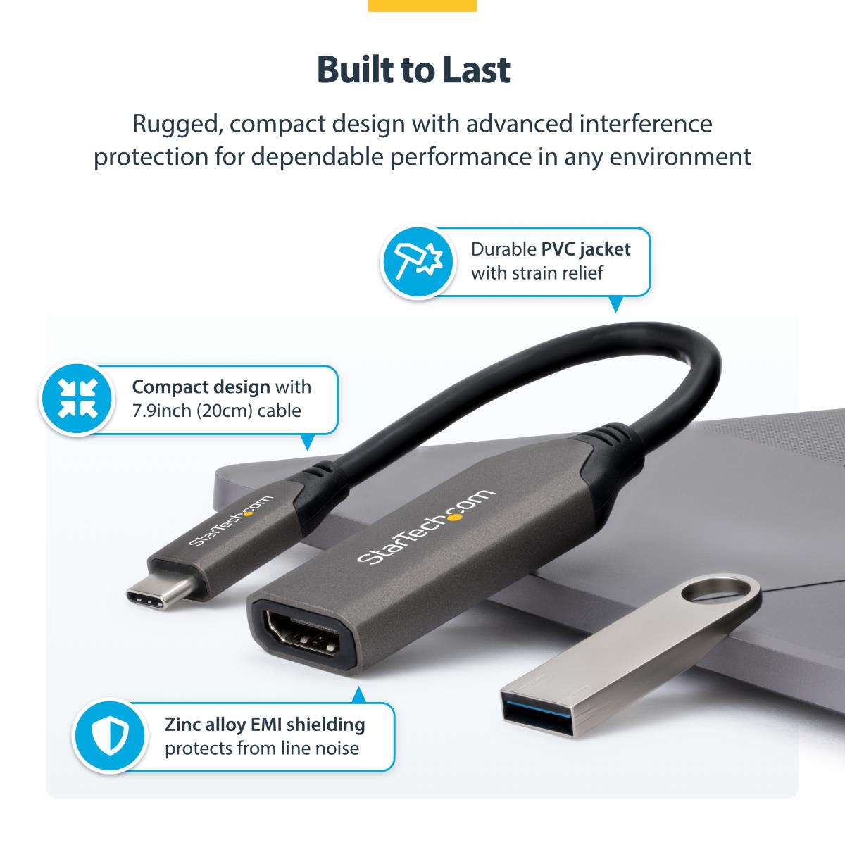 STARTECH.COM USB-c To Hdmi Adapter 8k 60hz Thunderbolt / USB4 Compatible