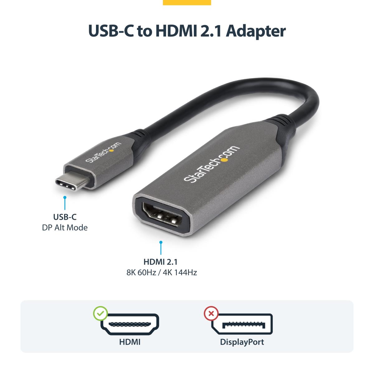 STARTECH.COM USB-c To Hdmi Adapter 8k 60hz Thunderbolt / USB4 Compatible