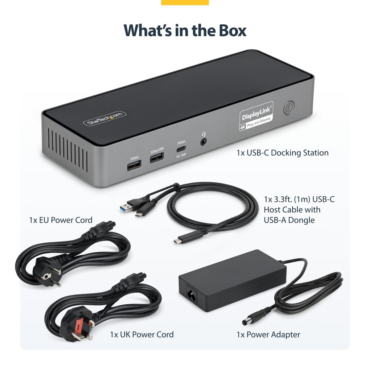 STARTECH.COM Triple-monitor Docking Station 4k 60hz Hdmi/DisplayPort