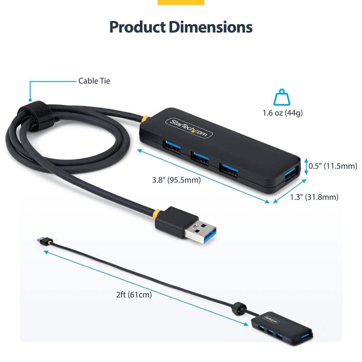 STARTECH.COM USB-a Hub 5gbps 4-port USB Bus Powered